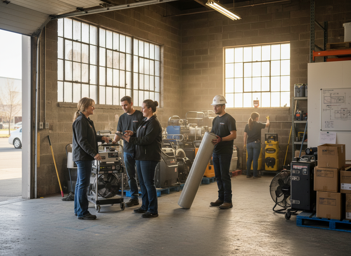 The Spokane Damage Repair team at work in Spokane