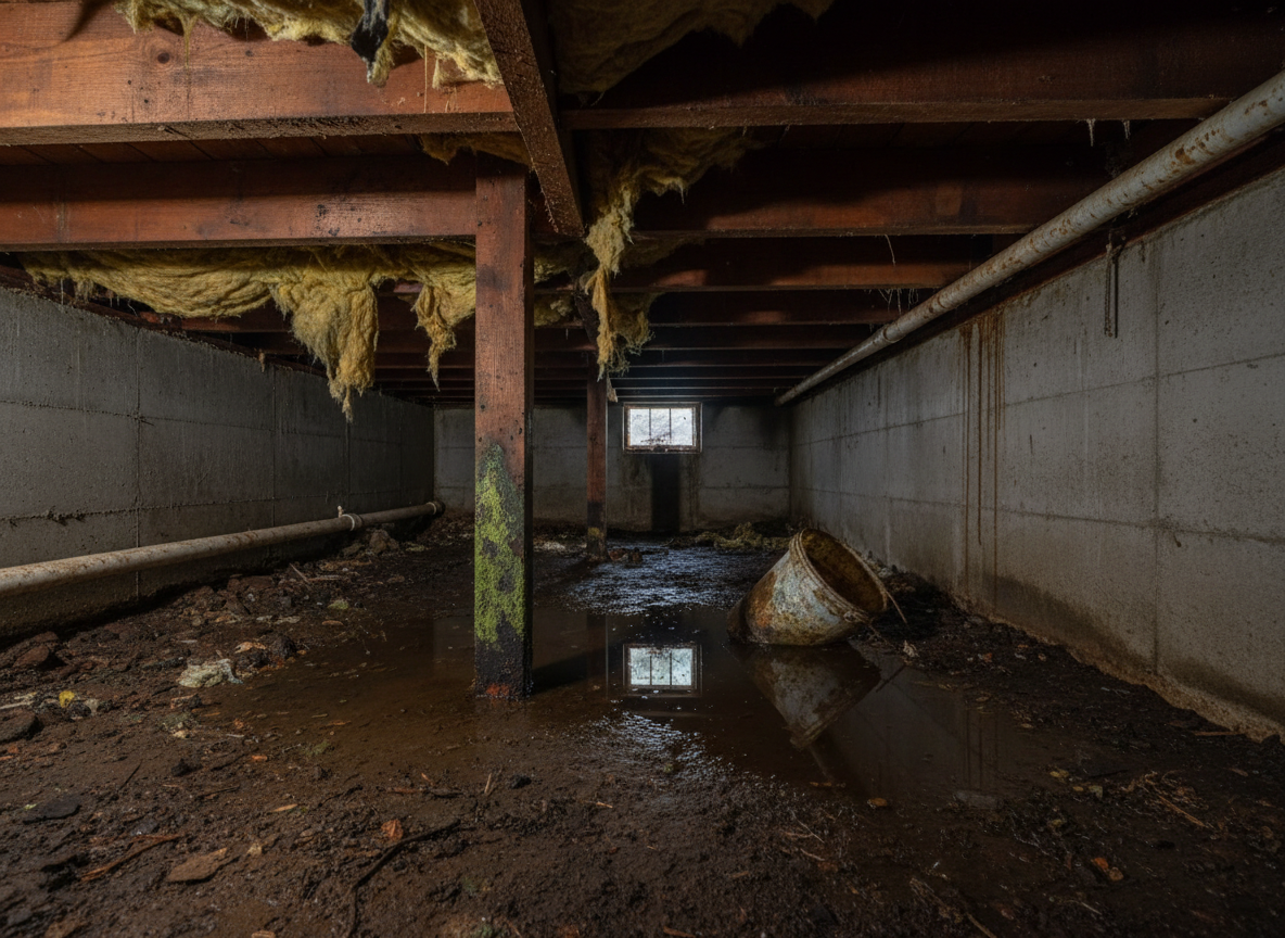Signs of Hidden Water Damage Under Your House: A Crawl Space Inspection Guide
